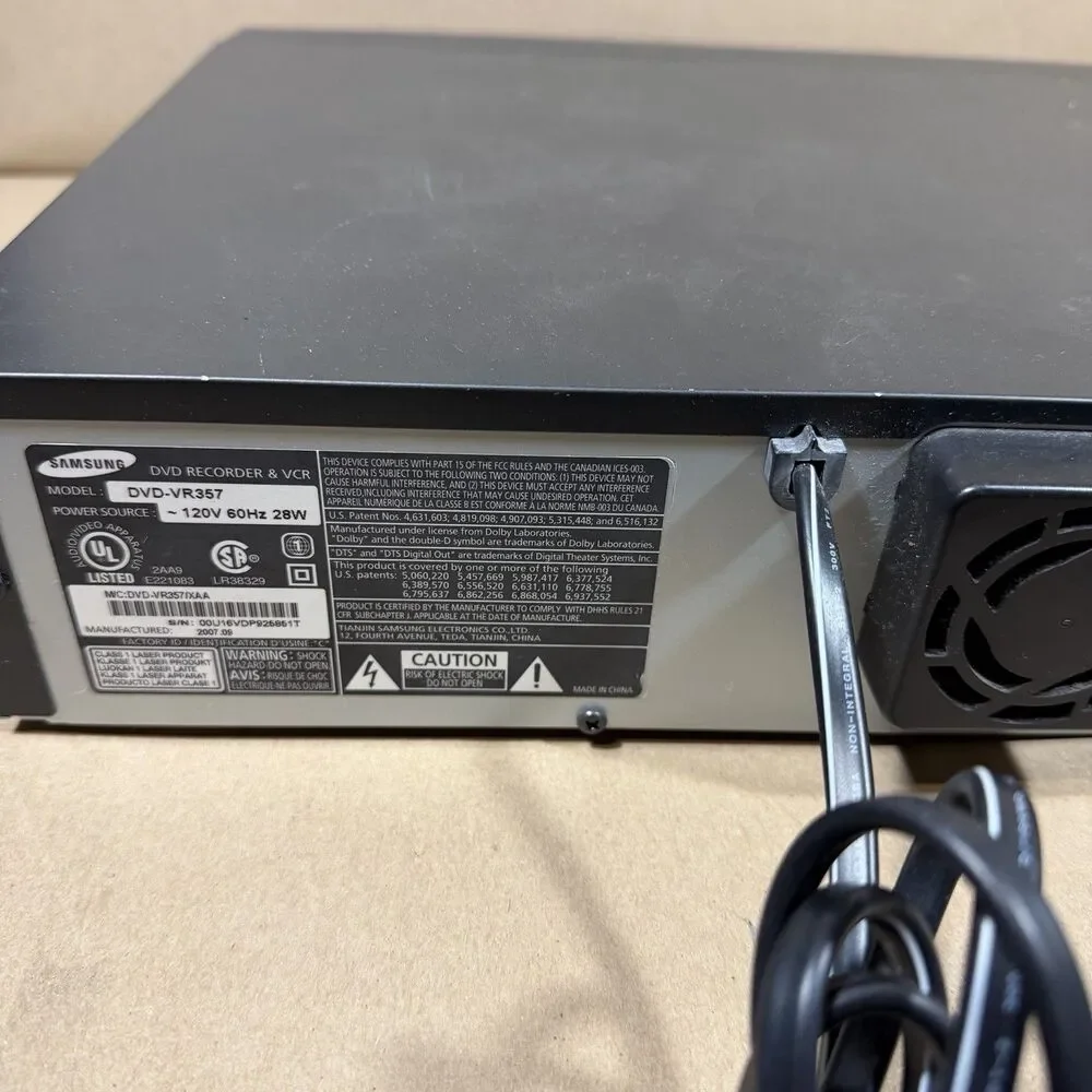 Samsung DVD-VR357 VHS VCR / DVD Recorder Combo Player TESTED - No Remote (HDMI)